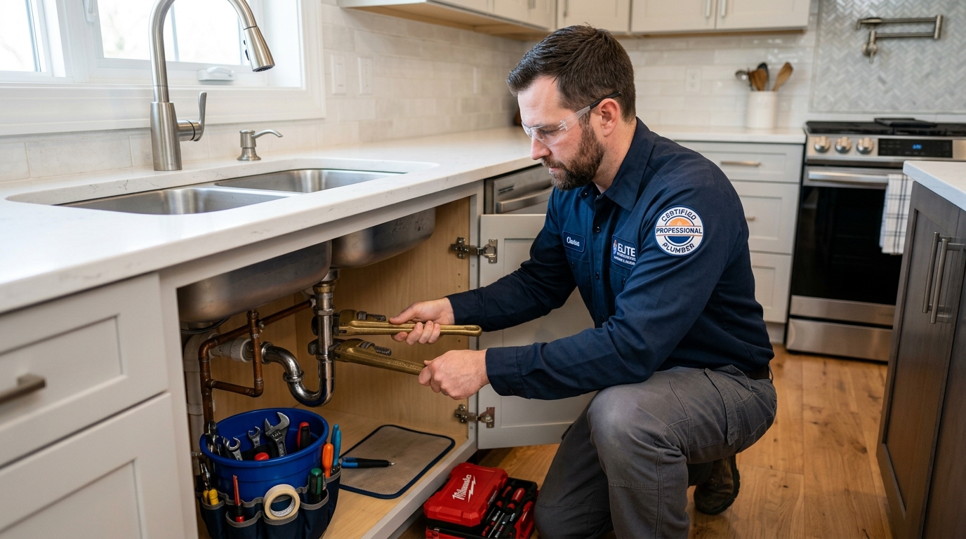 Major Kitchen Sink Pipe Burst & Under-Cabinet Flooding